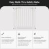 Picture of BalanceFrom Easy Walk-Thru Safety Gate for Doorways and Stairways with Auto-Close/Hold-Open Features, 30-Inch Tall, Fits 29.1 - 33.8 Inch Openings, White