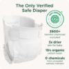 Picture of HealthyBaby Our Diapers | EWG Verified Safe & Plant-Based Diapers | Leak Protection | Soft Organic Cotton Shell | Chlorine-Free Diaper for Sensitive Skin | Size 6 (Over 32 lbs) 34 Count