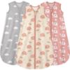 Picture of Yoofoss Baby Sleep Sack 6-12 Months Wearable Blanket for Babies 100% Cotton 2-Way Zipper TOG 0.5 Toddler Sleeping Sack 3 Pack, Comfy Lightweight Sleep Sacks