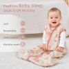 Picture of Yoofoss Baby Sleep Sack 6-12 Months Wearable Blanket for Babies 100% Cotton 2-Way Zipper TOG 0.5 Toddler Sleeping Sack 3 Pack, Comfy Lightweight Sleep Sacks