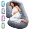 Picture of PILLANI Pregnancy Pillows for Sleeping - V C U Shaped Full Body Pillow with Removable Cover, 57inch Cooling Maternity Pillow for Pregnant Women, Support for Back Belly Legs Hip - Pregnancy Must Haves