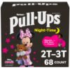 Picture of Pull-Ups Girls' Nighttime Potty Training Pants, Training Underwear, 2T-3T (16-34 lbs), 68 Ct, Packaging May Vary