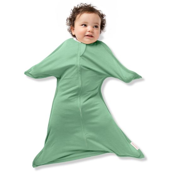 Picture of SleepingBaby Zipadee-Zip Transitional Swaddle Sack, 3-6 Month - Roomy Zipper Swaddle for Easy Diaper Changes and Proper Hip Development - Baby Swaddle Sack, X-Small - Basil