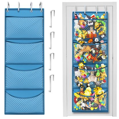 Picture of Honeyera Storage for Stuffed Animal - Over Door Organizer for Stuffies, Baby Accessories, and Toy Plush/Easy Installation with Breathable Hanging Pockets