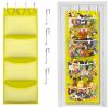 Picture of Honeyera Storage for Stuffed Animal - Over Door Organizer for Stuffies, Baby Accessories, and Toy Plush Storage/Easy Installation with Breathable Hanging Storage Pockets (Yellow)