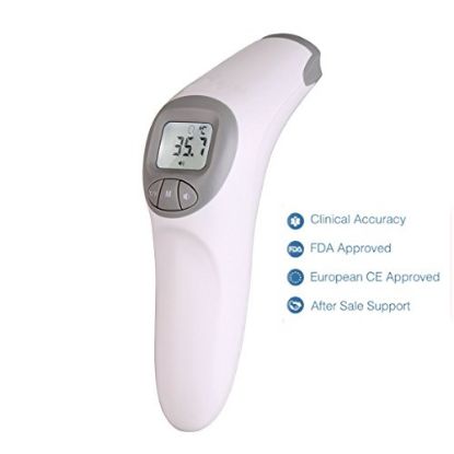 Picture of Fam-health Non Contact Infrared Digital Forehead Thermometer for Baby, Adult and Elderly - 20 Memory Recall- Fever Alarm [2019 New Version]