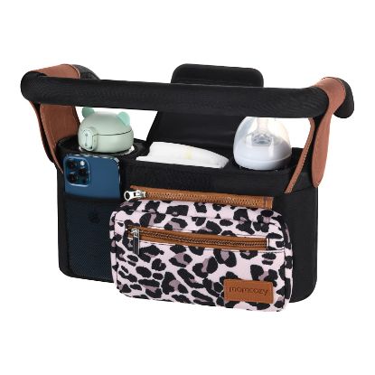 Picture of Momcozy Universal Stroller Organizer with Insulated Cup Holder Detachable Phone Bag & Shoulder Strap, Fits for Stroller like Uppababy, Baby Jogger, Britax, BOB, Umbrella and Pet Stroller