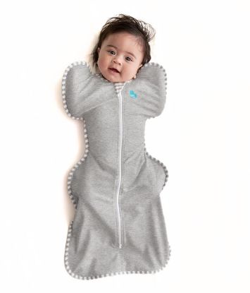Picture of Love to Dream Swaddle UP, Baby Sleep Sack, Self-Soothing Swaddles for Newborns, Improves Sleep, Snug Fit Helps Calm Startle Reflex, New Born Essentials for Baby, 1.0 TOG, 13-19 lbs, Gray