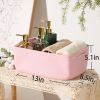 Picture of MiniArk Shelf Storage Baskets for Organizing | Closet Organizer Bins | Small Toy Basket | Woven Rope Baskets | Cube Decorative Box | Shallow Basket | 13×8.5×5.1” | 3 Packs Pink