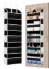 Picture of TAHAVICE 2 Pack Over The Door Storage Organizer with 5 Pockets 10 Mesh Side Pockets, 44 lbs Weight Capacity Door Hanging Organizers and Storage for Bedroom,Bathroom,Nursery,Pantry,Dorm(Black)