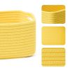 Picture of MiniArk Shelf Storage Baskets for Organizing | Closet Organizer Bins | Small Baskets | Toy Basket | Cute Decorative Basket | Cube Storage Bin | Woven Rope Basket | 13×8.5×5.1” | 3 Packs Yellow