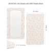 Picture of Konssy Muslin Crib Sheets for Girl Boy, 2 PCS Soft and Breathable Cotton Baby Sheets for Standard Crib Mattress, 52"x 28" (Pink Sun,Khaki Leaf)