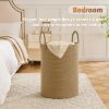 Picture of Artfeel Laundry Basket,Woven Cotton Rope Laundry Hamper,60L for Decorative Storage of Dirty Clothes,Toys and Blankets in Bathroom,Baby Room and Living Room