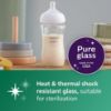 Picture of Philips Avent Natural Glass Baby Bottles with Natural Response Nipples (Medium Flow, Flow 3), 8oz, 4-Pack, SCY913/04