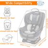 Picture of YOREPEK Car Seat Travel Bag, Padded Car Seats Backpack for Air Travel, Heavy Duty Gate Check Carseat Travel Bag for Airplane, Airport Gate Check Bag (Orange)