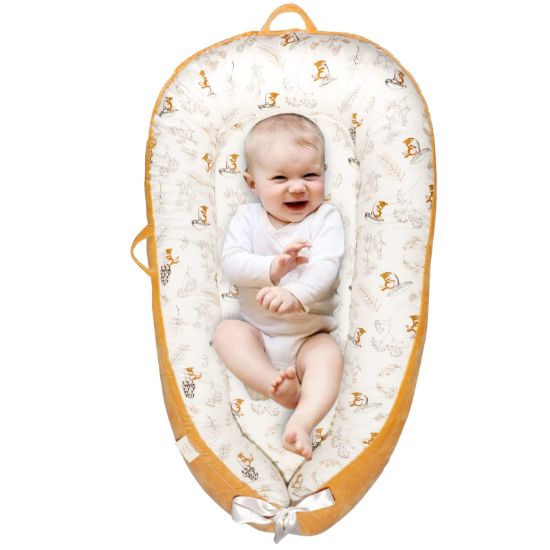 Picture of Loungers for Baby Newborn Lounger Baby Bed for Co Sleeping Soft Breathable Sleeping Bed for Newborn in Crib Baby Must Have Essential Baby Floor Seat Baby Registry Search(Rabbit)