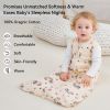 Picture of Unnivoll Baby Sleep Sack 12-18 Months 3 Pack 100% Cotton Lightweight 0.5 TOG Wearable Blanket Baby Sleep Bag with 2-Way Zipper for Newborn Infant Pink Apricot Gray Zebra