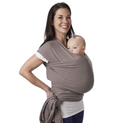 Picture of Boba Baby Wrap Carrier - Original Baby Carrier Wrap, Baby Sling for Newborns - Baby Wearing Essentials - Hands-Free Newborn Wrap Swaddle Holder, Newborn to Toddler Infant Baby Sling, 7-35 lbs (Grey)
