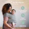 Picture of Boba Baby Wrap Carrier - Original Baby Carrier Wrap, Baby Sling for Newborns - Baby Wearing Essentials - Hands-Free Newborn Wrap Swaddle Holder, Newborn to Toddler Infant Baby Sling, 7-35 lbs (Grey)