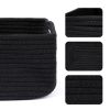 Picture of MiniArk Shelf Storage Baskets for Organizing | Closet Organizer Bins | Small Toy Basket | Woven Rope Baskets | Cube Decorative Box | Shallow Basket | 13x8.5x5.1” | 3 Packs Black