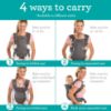 Picture of Infantino Flip Advanced 4-in-1 Baby Carrier - Ergonomic, Convertible, Face-in and Face-Out Front and Back Baby Carrier for Newborn to Toddler 8-32 lbs, Floral Navy