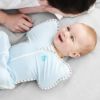 Picture of Love To Dream Swaddle UP, Blue, Newborn, 5-8.5 lbs., Dramatically better & Allow baby to sleep in their preferred arms up position for self-soothing, snug fit calms startle reflex