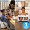 Picture of Ingenuity Baby Base 2-in-1 Booster Feeding and Floor Seat with Self-Storing Tray - Slate