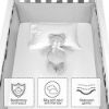 Picture of TILLYOU Baby Safe Crib Bumper Pads for Standard Cribs Machine Washable Padded Crib Liner Thick Padding for Nursery Bed 100% Silky Soft Microfiber Polyester Protector de Cuna, 4 Piece/Pink Unicorn