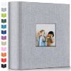 Picture of Artfeel Photo Album 4x6 with 1000 Pockets,Slip-in Picture Albums,Linen Cover Memory Book with Front Window,White Page Vertical Photo Book for Wedding,Family,Anniversare,Baby,Vacation