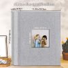 Picture of Artfeel Photo Album 4x6 with 1000 Pockets,Slip-in Picture Albums,Linen Cover Memory Book with Front Window,White Page Vertical Photo Book for Wedding,Family,Anniversare,Baby,Vacation