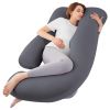 Picture of Sasttie Pregnancy Pillows for Sleeping, U Shaped Cooling Full Body Pillow with Removable Cover, Pregnant Women Must Haves, Maternity Essential, Dark Grey