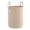Picture of XUANGUO Cotton Rope Laundry Basket Hamper for Clothes Woven Storage Basket for Living Room Bedroom Boho Tall Rope Baskets for Blanket Toys Pillow Towels Baby Nursery Hamper Bin Large oatmeal
