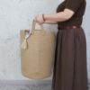 Picture of XUANGUO Cotton Rope Laundry Basket Hamper for Clothes Woven Storage Basket for Living Room Bedroom Boho Tall Rope Baskets for Blanket Toys Pillow Towels Baby Nursery Hamper Bin Large jute