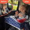 Picture of PILLANI Kids Travel Tray for Car - Car Seat Tray for Kids Travel, Road Trip Essentials Must Haves - Carseat Table Roadtrip Activities - Toddler Lap Desk Organizer for Airplane - Kids Travel Essentials