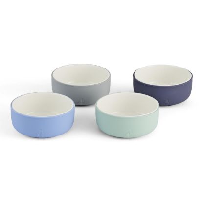 Picture of Elk and Friends Kids Porcelain Bowls with Silicone Sleeve | Kids/Toddler/Baby Feeding | Microwave & Dishwasher Safe | Non slip | Cereal/Soup/Snack Dishes & Dinnerware