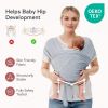 Picture of Momcozy Baby Wrap Carrier, Easy to Wear Infant Carrier Slings, Lightweight Hands Free Baby Sling, Adjustable Baby Carriers for Newborn to Toddler 8-35 lbs, Grey