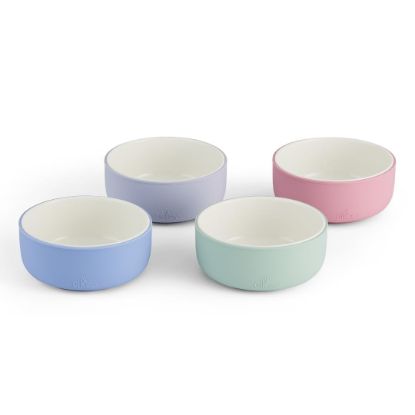 Picture of Elk and Friends Kids Porcelain Bowls with Silicone Sleeve | Kids/Toddler/Baby Feeding | Microwave & Dishwasher Safe | Non slip | Cereal/Soup/Snack Dishes & Dinnerware