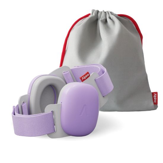Picture of Alpine Muffy Baby Comfort - Protects Hearing for Babies and Toddlers - CE & ANSI Certified - Unique Headband for Safe fit & Comfort, Multi-adjustable for Ages 3-48 Months, 24dB Sound Reduction, Purple