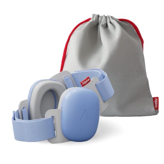 Picture of Alpine Muffy Baby Comfort - Protects Hearing for Babies and Toddlers - CE & ANSI Certified - Unique Headband for Safe fit & Comfort - Multi-adjustable for Ages 3-48 Months - 24dB Sound Reduction, Blue