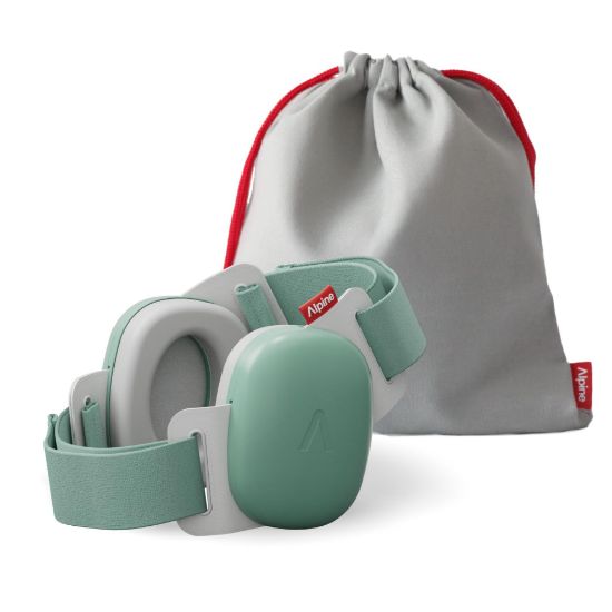 Picture of Alpine Muffy Baby Comfort - Protects Hearing for Babies and Toddlers - CE & ANSI Certified - Unique Headband for Safe fit & Comfort - Multi-adjustable for Ages 3-48 Months, 24dB Sound Reduction, Green