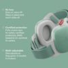 Picture of Alpine Muffy Baby Comfort - Protects Hearing for Babies and Toddlers - CE & ANSI Certified - Unique Headband for Safe fit & Comfort - Multi-adjustable for Ages 3-48 Months, 24dB Sound Reduction, Green