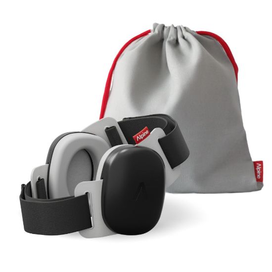 Picture of Alpine Muffy Baby Comfort - Protects Hearing for Babies and Toddlers - CE & ANSI Certified - Unique Headband for Safe fit & Comfort - Multi-adjustable for Ages 3-48 Months, 24dB Sound Reduction, Black