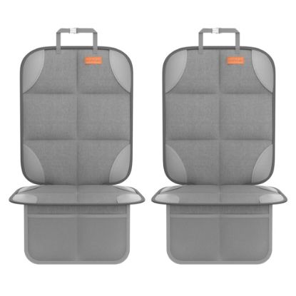 Picture of SMART ELF 2 Pack Car Seat Protector - 600D Fabric Waterproof Carseat Protector with Thickly Padded to Protect Your Car Seats from Child Seats and Pets (Light Grey)