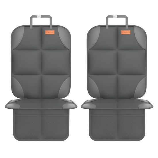 Picture of SMART ELF Car Seat Protector for Child Car Seat - Waterproof 600D Fabric Baby Seat Protectors for Non-Slip Backing Mesh Pockets for Baby and Pet, Easy Storage and Clean [1 Pack] Dark Gray
