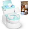 Picture of Real Feel 2-in-1 Potty with Wipes Storage, Flushing Sounds & Disposable Liners - Realistic Toilet - Easy to Clean & Assemble - Jool Baby (Aqua)