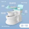 Picture of Real Feel 2-in-1 Potty with Wipes Storage, Flushing Sounds & Disposable Liners - Realistic Toilet - Easy to Clean & Assemble - Jool Baby (Aqua)