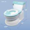 Picture of Real Feel 2-in-1 Potty with Wipes Storage, Flushing Sounds & Disposable Liners - Realistic Toilet - Easy to Clean & Assemble - Jool Baby (Aqua)