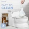 Picture of Real Feel 2-in-1 Potty with Wipes Storage, Flushing Sounds & Disposable Liners - Realistic Toilet - Easy to Clean & Assemble - Jool Baby (Gray)