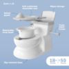 Picture of Real Feel 2-in-1 Potty with Wipes Storage, Flushing Sounds & Disposable Liners - Realistic Toilet - Easy to Clean & Assemble - Jool Baby (Gray)