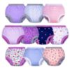 Picture of BIG ELEPHANT Potty Training Underwear, 100% Cotton Absorbent Unisex Toddler Pee Pants for Boys & Girls (Floral Series, 10-Pack, 9-10Y)